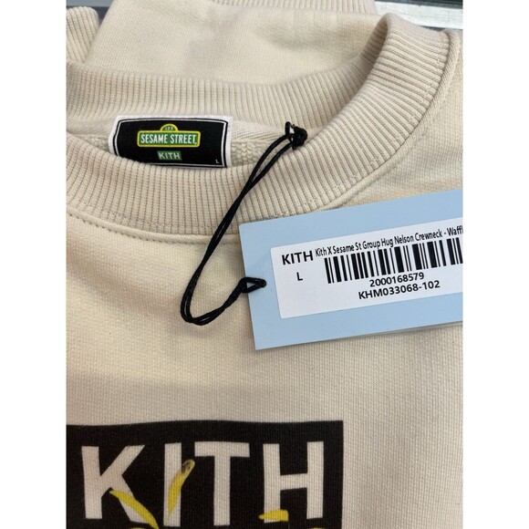 Kith for Sesame Street Group Hug Nelson Crewneck Sweatshirt in Waffle Size L NWT - Picture 7 of 7